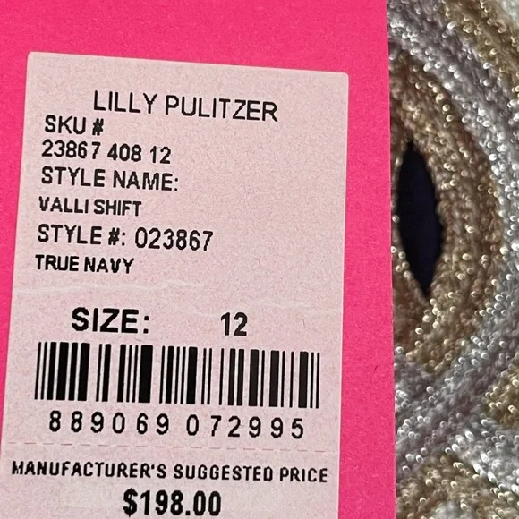 Lilly Pulitzer Navy Dress with Gold Embellishments-Kentucky Derby - Picture 8 of 8